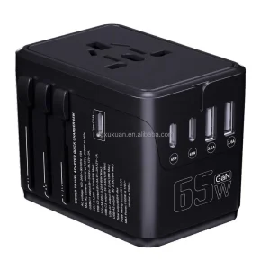 PD 65W Universal Travel Adapter with Extension Socket for International Travel