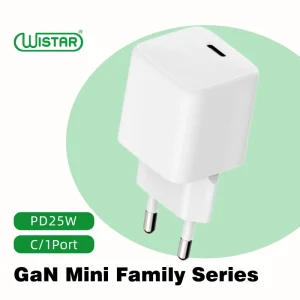 PD Fast Charging PC 25W Gan Wall Charger Type C EU Plug for Earphone & Camera