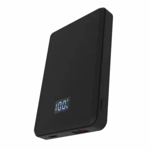 PD20W 5000mAh Mini Ultra-Thin Power Bank with LED Display USB-A and USB-C Semi-Solid Battery