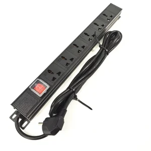 PDU Cabinet Power Strip 6AC Outlet Universal Socket Extension Socket Surge Overload Protector PDU Power Board Rack Mount Socket