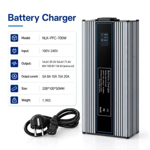 PFC 700W Electric Vehicle Charger Waterproof Aluminum Body110 240V 72V(87.6) CE Certified Efficient Charging