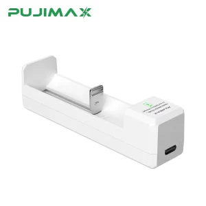 PUJIMAX CE ROHS FCC 1 Slot USB Charger for Li-ion Lithium Batteries 14500 16650 18500 18650 26650 CR123 Fast Charging Adapters