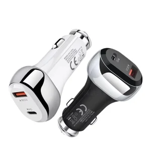 Phone Charging Fast Type USB C Dual 2 Port PD QC 3.0 Charge 18W 20W Quick Adapter Type C QC3.0 Car Charger 38W