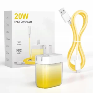 Phone USB Chargers Travel Adapter Set USB-A Type-C QC3.0 18W PD3.0 20W USB-C Station Chargers