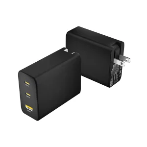 Plug-In Type-C PD3.1 140W Charger with SCP Fireproof GaN Material for Laptop Smartphone Camera and Earphone, Dual Type-C Ports