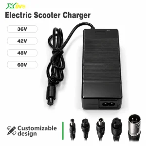 Portable 42V2A E Scooter Battery Charger Li ion Battery Supply Intelligent LED Signal Fireproof Universal Plug USA Europe Market