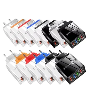 Portable 4USB Travel Charger USB C 3.1A Super Fast Charging Cell Phone Power Adapter for Smart Phones Charger Plug