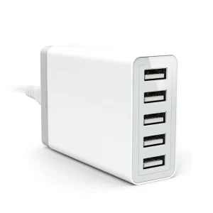 Portable DC5V 10A 8A 40W 5 Port USB Charger Travel Adapter for Phone and Tablet