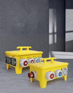 Portable Industrial ABS Socket Box 24-Bit IP65 Waterproof Movable Power Distribution Control Box 6 Sockets 32A 230V Smart Lock