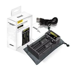 Portable LED Illuminated Smart Lithium AA Battery Charger Two Slots Fast Charging 5V Input 4.2V Output 500mA*2