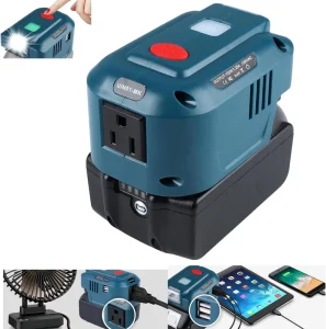Portable Power Inverter for 18V Battery 150W DC 18V to AC 120V 220V Power Supply Charger Inverter for Camping Travel RVs