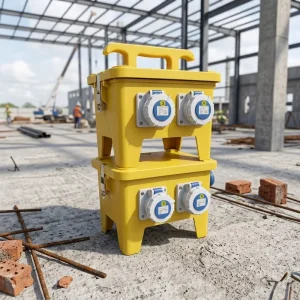 Portable Temporary Industrial Socket Box IP67 Waterproof Construction Site Power Distribution Box