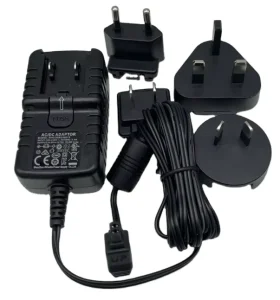 Power Adapter 9V 1.5A with Interchangeable Plugs US EU AU and UK