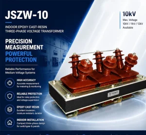 Power Distribution 10kV Voltage Transformer JSZW-10 Indoor Three-Phase Cast-Resin VT for Switchgear