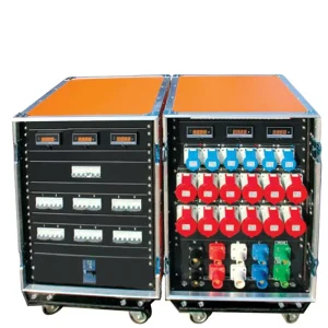 Power Distribution Block in Orange Rack Case 18 Way 125A Copper Output Input 3 Phase 380V Electrical Distribution Box
