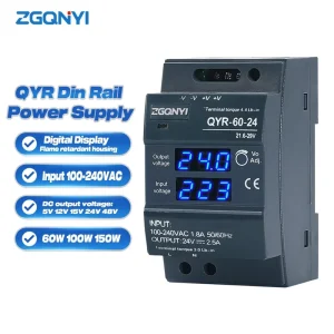 Power Supply Digital Display QYR 60W 24V Power Distribution Cabinet AC DC Power Supply