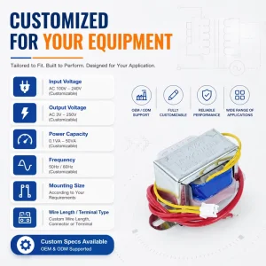 Power Transformer 220V to 12V 4VA BK for Precision Dental Device