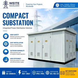 Prefabricated Substation 11kV 1000-2500kVA Box Type Oil-Immersed Transformer CE Certified Easy Installation for Commercial