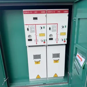 Primary and Secondary Integrated 630A 12kV Ring Network Cabinet Outdoor Semi Insulated Gas Ring Main Unit for Power Distribution