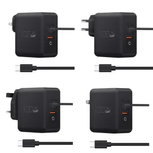 Private Label Wall Plug Type Usb C Pd Gan Fast Power Adapter 100W Charger and Cable for iphone apple macbook mac Book Pro Laptop