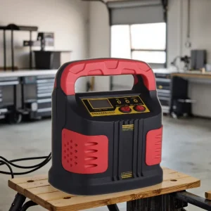 Professional Battery Charger 12V 24V LCD Display Portable Smart Repair Emergency Car Battery Charger