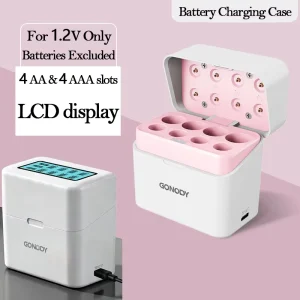 Professional Smart Battery Charger With LCD Screen For AA AAA Li ion And NiMH Batteries Charging Stand 15W Output