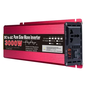 Pure Sine Wave Inverter 1000W-3000W Range DC 12V 24V to AC 110V 220V Solar Car Power Converter PCS Voltage Transformer