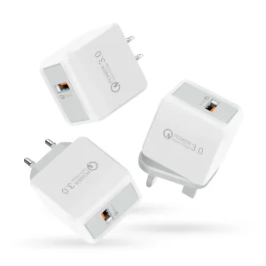 QC3.0 Fast Charging Charger 5V 3A US EU Plug 18W Power Adapter for Mobile Phones