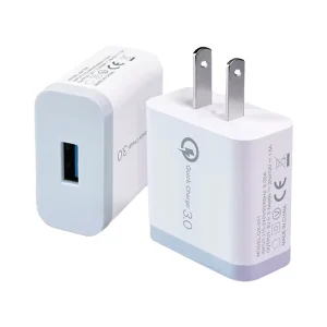Quick Charge 3.0 18W USB-C Fast Charging Adapter with EU US Plug for Laptop Camera Earphone