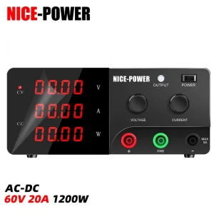 R SPS6020 60V 20A 1200W Adjustable Voltage Current High Power DC Regulated Power Supply Phone Repair Charge Plating