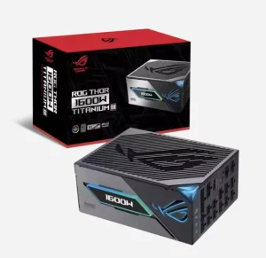 ROG THOR III 1600 TITANIUM 80+ PSU PC with Magnetic OLED Display for Gaming Desktop Computer Power Supply