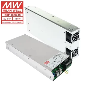 RSP 1000 15 AC DC Power Supply 15V 750W Single Output 85% Efficiency 50A Industrial Use