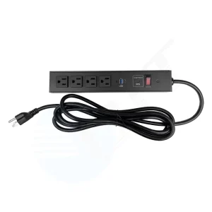 Rack PDU 4 Outlets American Type Power Distribution Unit for Server Room & Network Cabinet