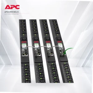 Rack Power Distribution Unit APDU9959EU3 9000 Switched ZeroU 16A 230V (21) C13 & (3) C19 IEC309 Cord Vertical