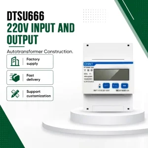 Rail-Type Power Transformer DDSU666 for Three-Phase DTSU666, Modbus 485, 220V Input, 50Hz, Flyback