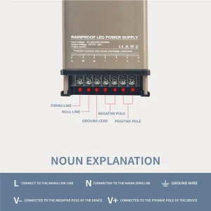 Rainproof 300W 12V 24V AC DC IP45 Aluminum Housing LED Power Supply for LED Signage Lighting with BIS Switching