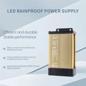 Rainproof 300W 12V/24V AC-DC IP45 Aluminum Housing LED Power Supply for Signage Lighting with BIS Switching