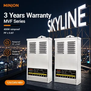Rainproof 400W 12V CE Certification AC DC Single Output Multi-protection 85% Efficiency Switching Power Supply