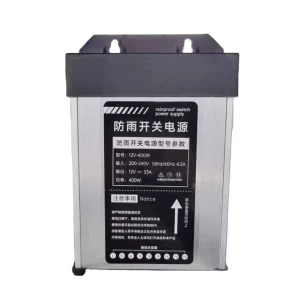 Rainproof 400W Switching AC DC Single Output 220V Input LED Light Power Supply