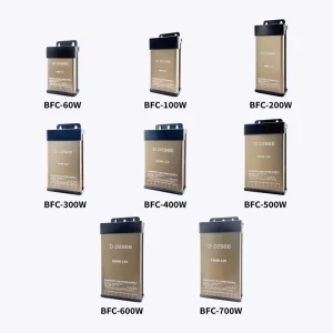 Rainproof 700W 12V/24V AC-DC IP45 Aluminum Housing LED Power Supply for LED Signage Lighting