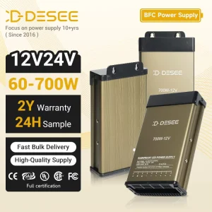 Rainproof LED Power Supply 12V 24V 60-700W Outdoor Switching Power Supply with BIS Certification