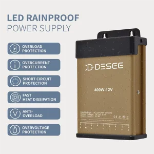 Rainproof Led Power Supply for LED Signage Lighting with BIS Switching Power Supply 400W 12V