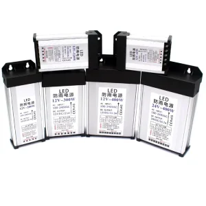 Rainproof Outdoor LED Light Transformer 60W 400W Switching Power Supply AC 170V 265V to DC 5V 12V 24V 120W 300W Transformer