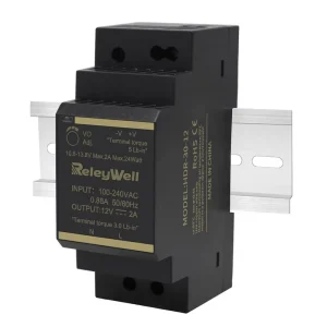 ReleyWell HDR 30 12 Single Industry DIN Rail Power Supply 12V DC 24W 2A Input 100 240VAC Made in China