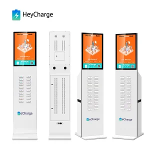 Rental Power Bank Station Custom Ad Screen 48 Slots Charging Kiosk Floor Type Custom Slots for Power Banks Power Station