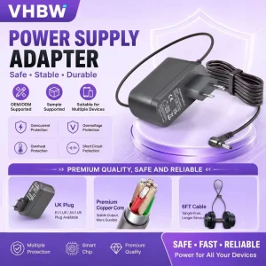 Replacement Fireproof Power Supply Adapter 30W DC AC Ports EU US Compatible Li-Ion Charging Overload Electric Tools Retractable