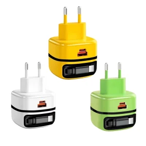 Retractable Cable 65W Multi-Port PD Fast Travel Charger USB Port for Laptop Camera Earphones Mobile Phone and Smart Watch