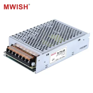 S 75 24 75W 24V 3.1A Industrial Switching Power Supply Metal Case for PLC Sensor Relay Control Cabinet Automation