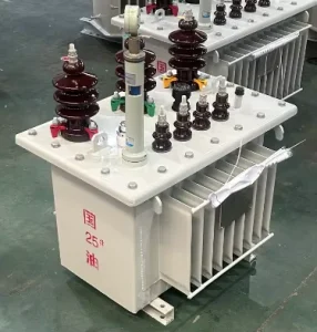 S11 MV/HV Oil Immersed Three-Phase Power Transformer ONAN Cooling 3 Coil Oval Structure 10-35kV Input 380V Output 50/60Hz