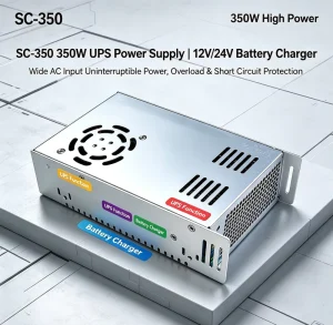 SC 350 350W UPS Switching Power Supply with Battery Charger Dual Output 12V 30A 24V 14.5A for Backup Power System